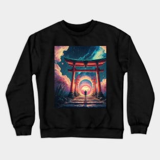 Torii Gate - Impressionism Science Fiction Crewneck Sweatshirt